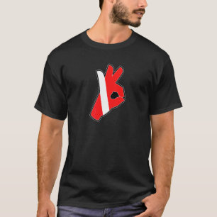 T-shirt Tout va bien signal de plongée drapeau de plongée 