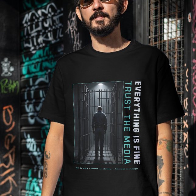 T-shirt Tout Va Bien Tee Média Cyberpunk Dystopique (Créateur téléchargé)