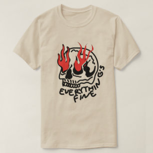 T-shirt Tout va bien : Vintage Comfort Colors Grunge S