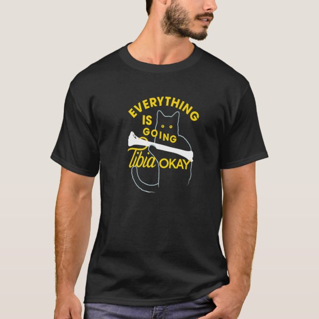 T-shirt Tout Va Tibia Ok Chat (Devant)
