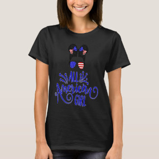 T-shirt Toute Américaine 4 juillet Patriotique et Indepe