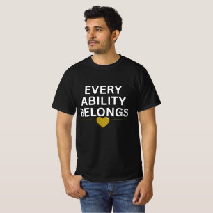T-shirt Toute capacité appartient   Cœur inclusif