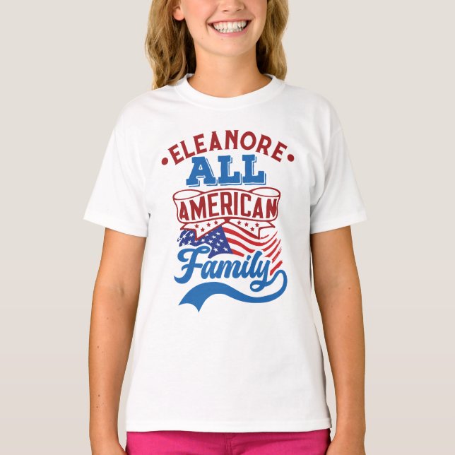 T-shirt Toute la famille américaine 4 juillet patriotique  (Devant)