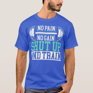 T-shirt Toutes Douleur Pas Gains Gym Poids Bodybuilding F