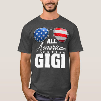 T-shirt Toutes les Américaines Gigi Grandma USA Drapeaux L