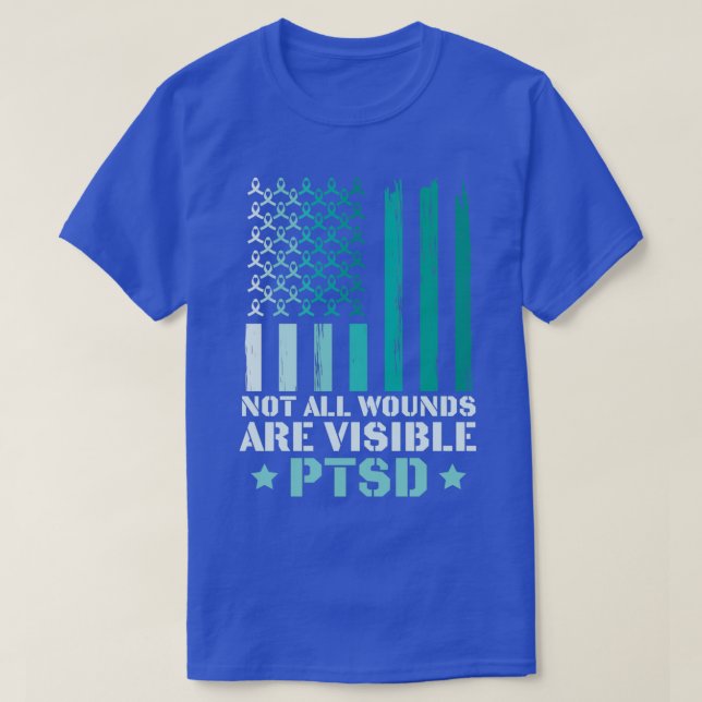 T-shirt Toutes les blessures ne sont pas visibles SSPT (Design devant)