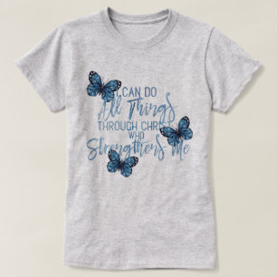 T-shirt Toutes les choses par la conception bleue de