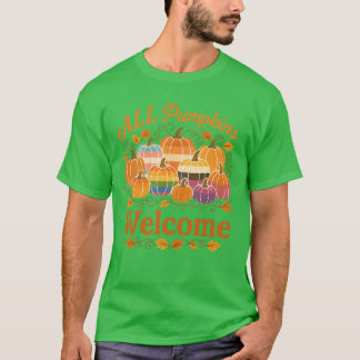 T-shirt Toutes les citrouilles bienvenues - Drapeaux de ca