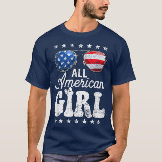 T-shirt Toutes les filles américaines 4 juillet Tee mignon