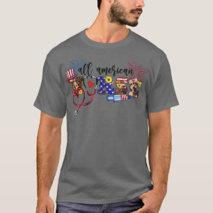 T-shirt Toutes les infirmières américaines Patriotic 4 jui