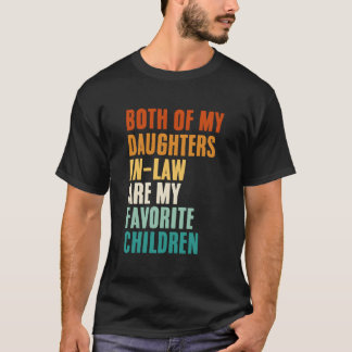 T-shirt Toutes Mes Deux Belles-Filles Sont Mes Enfants Pré