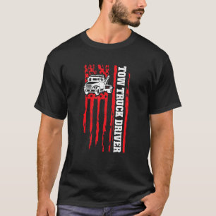 T-shirt Tow Truck Driver Us Flag Trucker 2