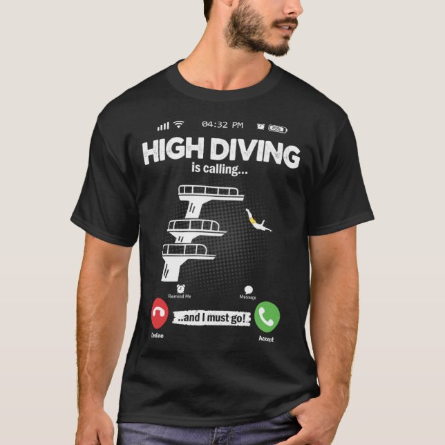 T-shirt Tower Jumping Is Calling I Must Go Water Hobby Tow (Devant)