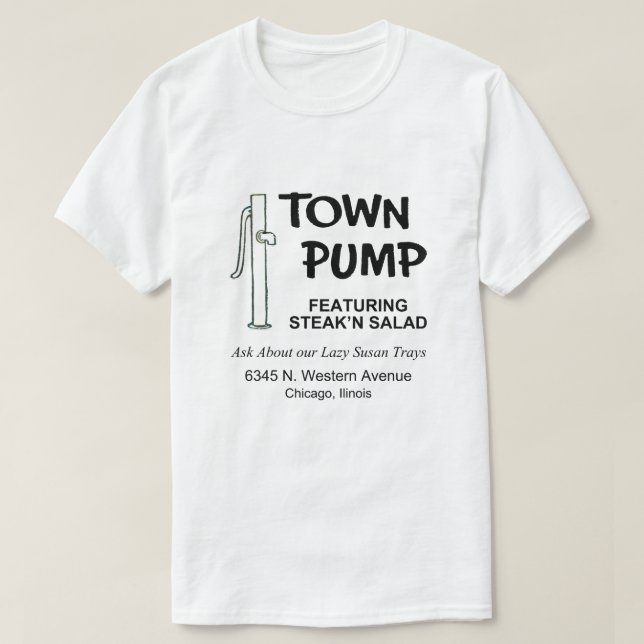 T-shirt Town Pump Restaurant, Chicago, Illinois (Design devant)