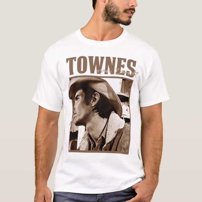 T-shirt Townes Van Zandt T-ShirtTownes Pays Rétro (Devant)