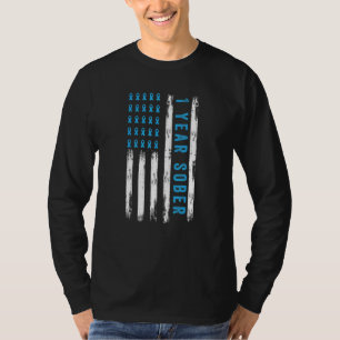 T-shirt Toxicomanie Récupération d'une année Sober Usa