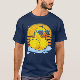 T-shirt Toy Duckie Cute Ducky Cool Lunettes de soleil Retr