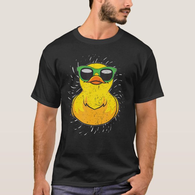 T-shirt Toy Duckie Duckkie Lunettes de soleil Cool Rubber  (Devant)