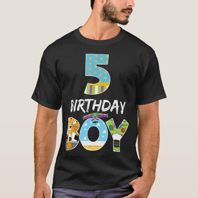T-shirt Toy Funny 5E Anniversaire Story Garçon 5 Anniversa (Devant)
