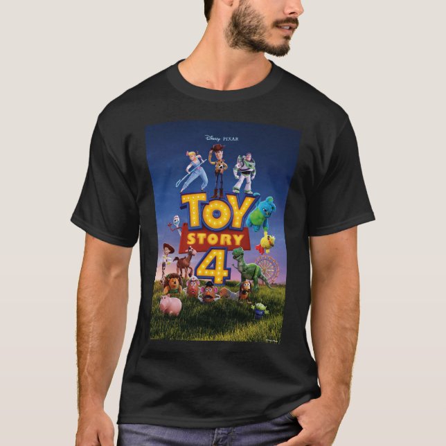 T-shirt Toy Story 4 | Jouets sur le terrain Poster (Devant)