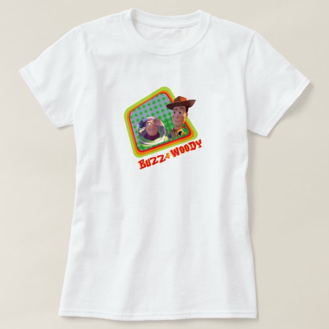 T-shirt Toy Story Buzz et Woody Friends design (Design devant)