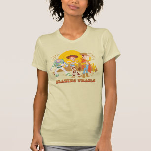 T-shirt Toy Story Buzz, Jessie, Woody "Pistes enflammées"
