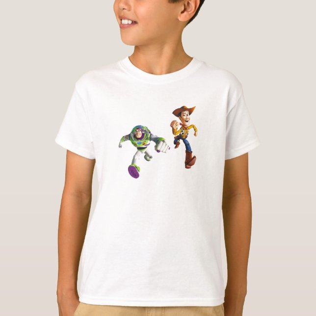T-shirt Toy Story Buzz Lightyear Woody running (Devant)