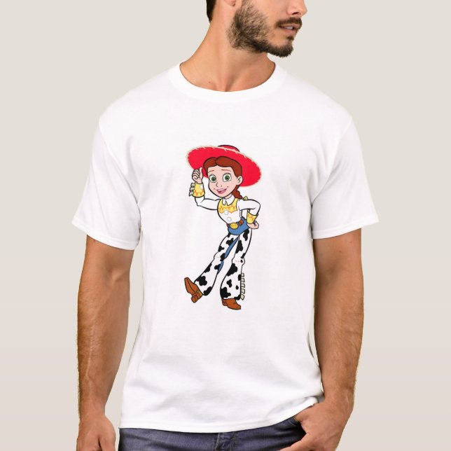 T-shirt Toy Story Jesse cowgirl debout saluant (Devant)
