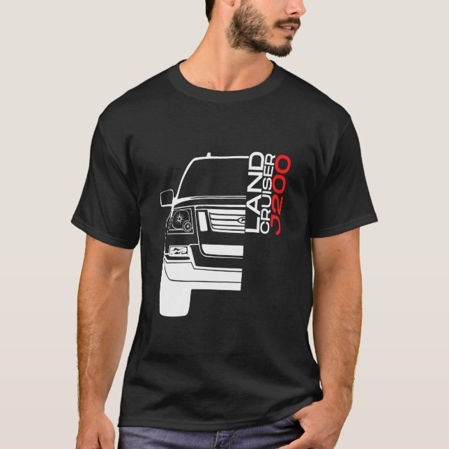 T-shirt Toyota Land Cruiser J200 Automotive Off-Road Car (Devant)