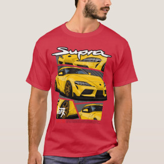 T-shirt Toyota Supra MK5 jaune