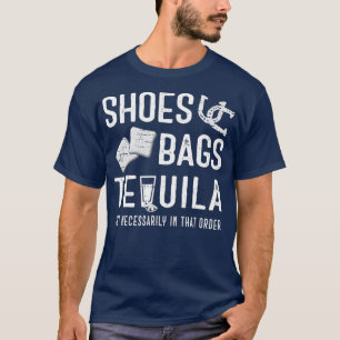 T-shirt Tracer Les Chaussures À Cordes Tracer Les Sacs À C