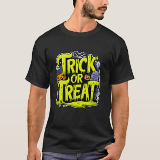 T-shirt Tracer ou traiter l'art mince Éffrayant