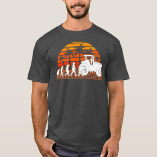 T-shirt Tracteur à coucher de soleil pour l'évolution méca