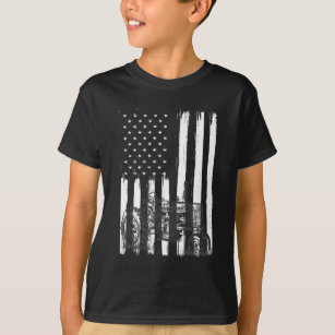 T-shirt Tracteur agricole américain Drapeau Patriotique US