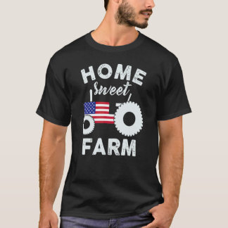 T-shirt Tracteur Américain Agriculteur Campagne Cheval Bét