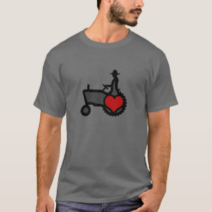 T-shirt Tracteur avec amour du coeur