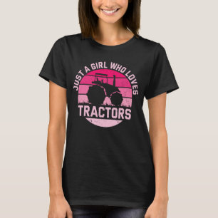 T-shirt Tracteur cool Aime Juste Une Fille Qui Aime Les Tr