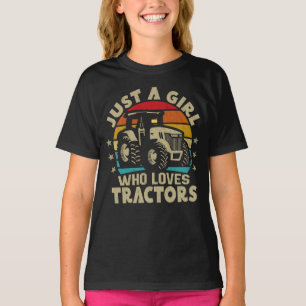 T-shirt Tracteur cool Aime Juste Une Fille Qui Aime Les Tr