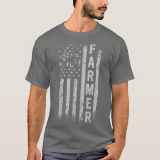 T-shirt Tracteur Drapeau américain Patriotique Patriotique