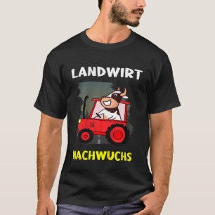 T-shirt Tracteur Enfants Avec Vache Treker Fermier Jeune