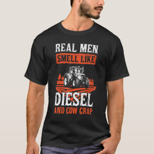 T-shirt Tracteur Les vrais hommes sentent le diesel et la