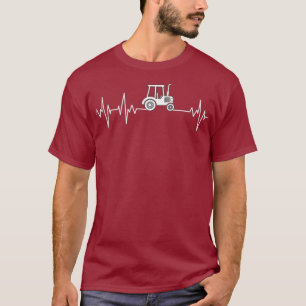 T-shirt Tracteur pour enfants Coeur pulsé Fermier Tracteur