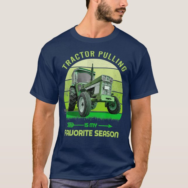 T-shirt Tracteur Pulling Favori Saison Tracteur Pull (Devant)