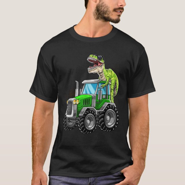 T-shirt Tracteur Saurus Rex T Rex Dinosaur Tracteur Annive (Devant)