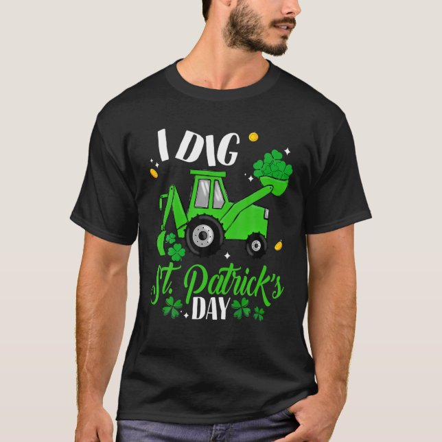 T-shirt Tracteur shamrock I Creg Jour de la Saint Patrick  (Devant)