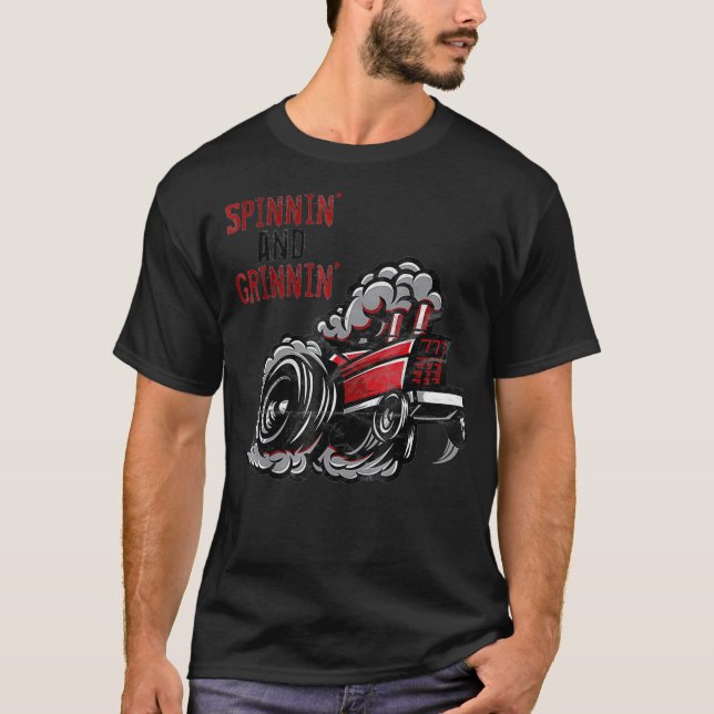 T-shirt Tracteur traction Spinnin et Grinnin Pull _1 (Devant)