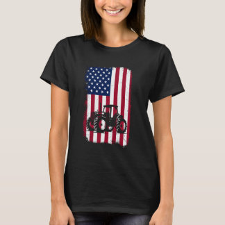 T-shirt Tracteurs Agricoles Hommes Femmes Garçons USA Drap
