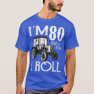 T-shirt Tracteurs Farmer Rancher 80e anniversaire drôle di