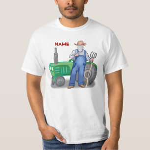 T-shirt Tractor Farmer Face