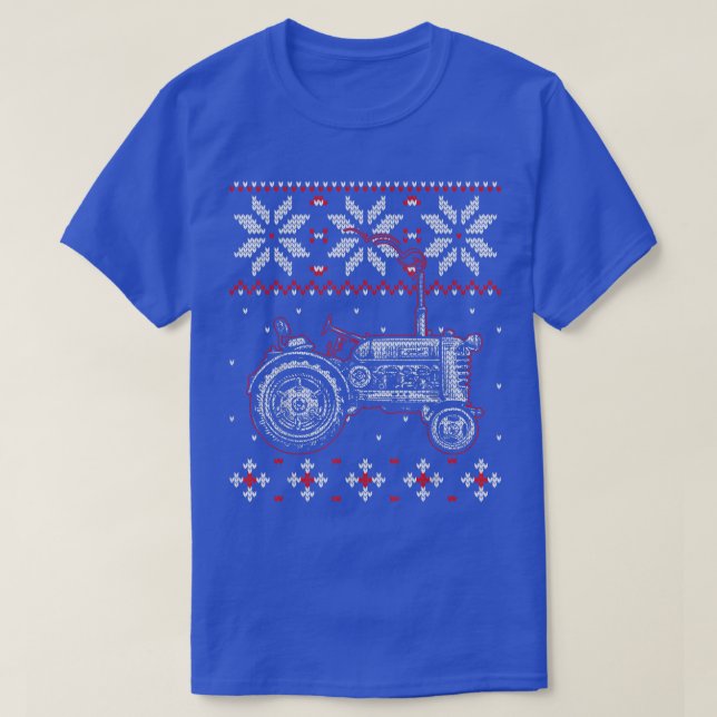T-shirt Tractor Lover doux de Noël, Fermier agricole (Design devant)